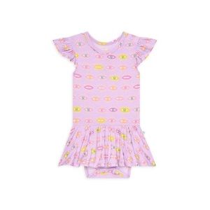 Posh Peanut Baby's Cleo Short-Sleeve Twirl Skirt Bodysuit-2T
